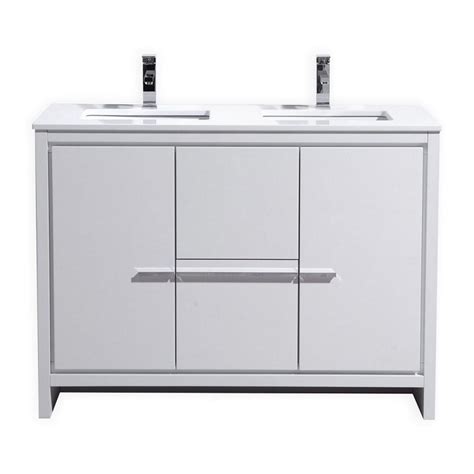 Choose from a wide variety of vanities in vintage and contemporary designs. KubeBath Dolce 48″ Double Sink High Gloss White Vanity
