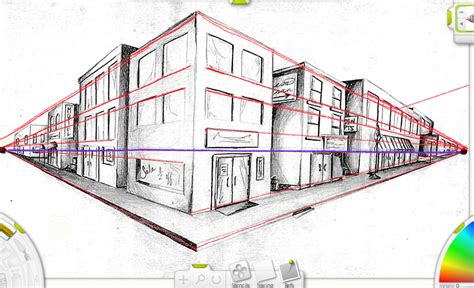 2 Point Perspective Drawing This Image Is A Two Point Perspective