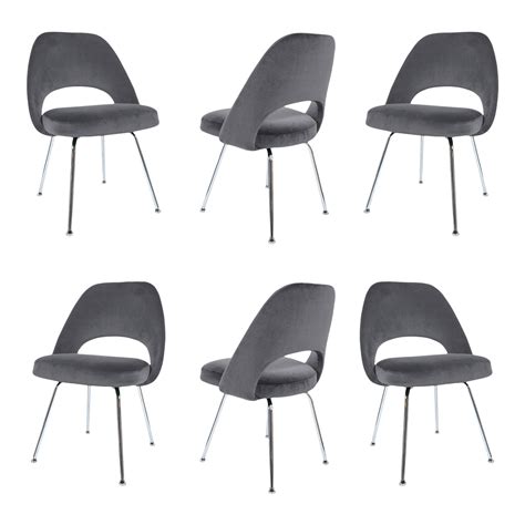 Shop saarinen executive chair and see our wide selection of dining chairs + benches at design within reach. Saarinen Executive Armless Chairs in Gunmetal Velvet - Set ...