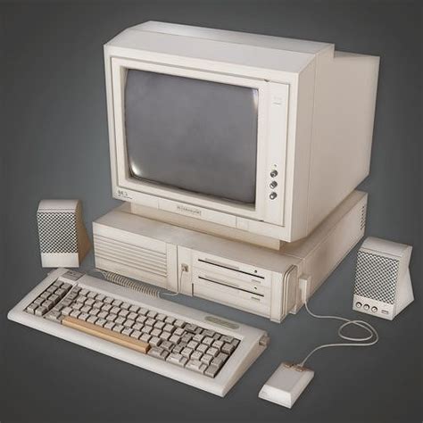 3d Model Cla Retro Computer Pbr Game Ready Vr Ar Low Poly