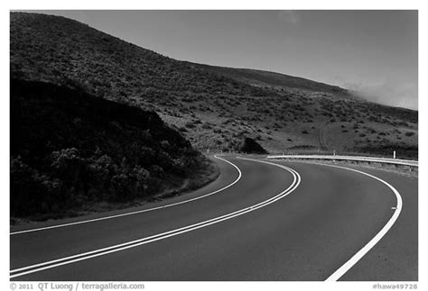 Black And White Picturephoto Winding Haleakala Road