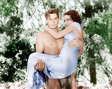 Tarzan And His Mate From Left Johnny Weissmuller Maureen Osullivan 1934
