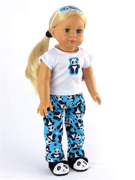 18 Doll Panda Pajamas And Mask The Doll Boutique