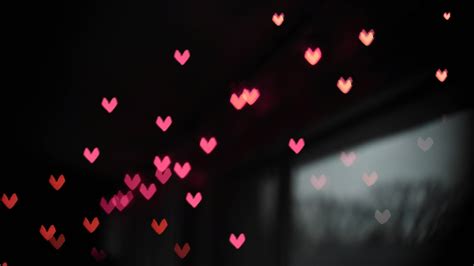 Small Pink Heart In Black Background 5k Abstract Wallpaper Black