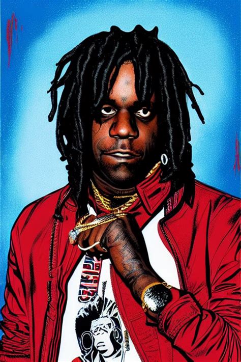 Krea Ai Rapper Chief Keef With Bloods Bandana Chris Bacha