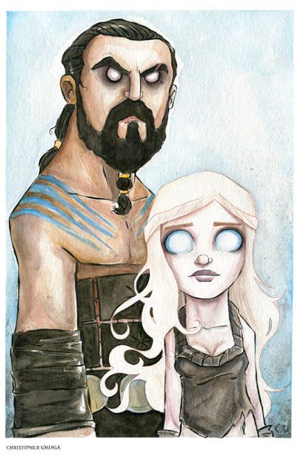 Khal Drogo And Khaleesi Daenerys By Christopher Uminga Game Of