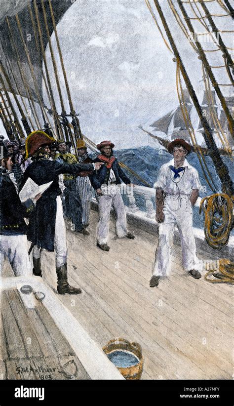 Impressment Of An American Sailor By A British Naval Officer Early