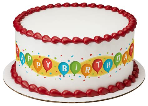 Happy Birthday Balloons Photocake Image Strips Cake Decopac