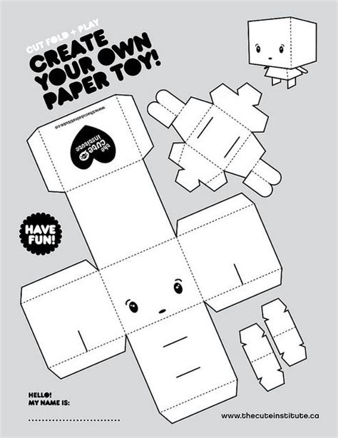 Custom Paper Toy Paper Toys Paper Toys Template Custom Paper