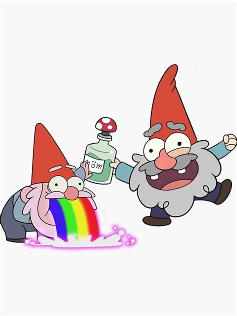 Gravity Falls Oregon Puking Gnome Party Sticker For Sale By