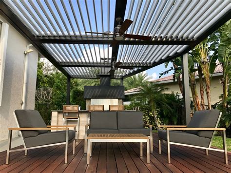 Honeywell belmar outdoor ceiling fan. Modern Altimate Pergola over outdoor kitchen, chimney ...