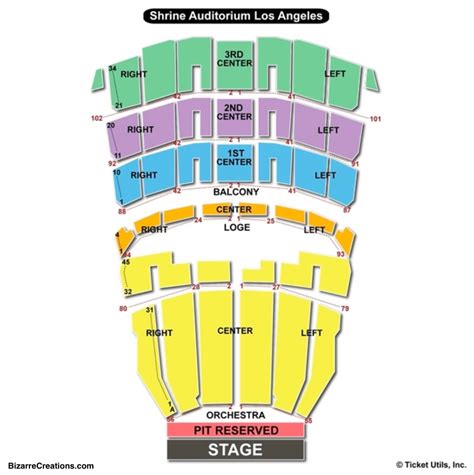Shrine Auditorium Seating Chart View Two Birds Home