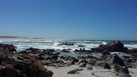 Monday Geology Picture Granitoid Beach Rocks Langebaan South Africa