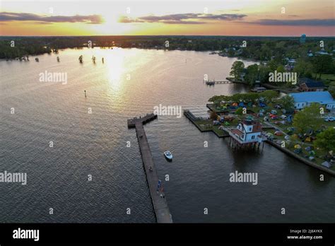 Drone Photos Of The Waterfront At Edenton Stock Photo Alamy