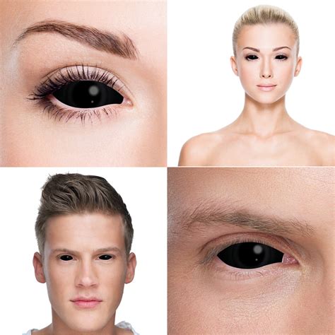 22mm Full Eye Black Sclera Contacts 22mm Black Sclera Contact Lenses