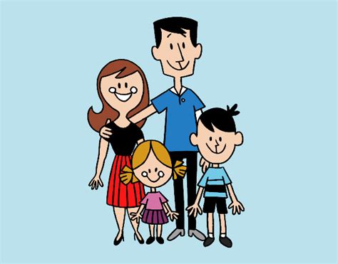 Prima di salvare è necessario colorare il disegno. Disegno Una famiglia felice colorato da Utente non ...