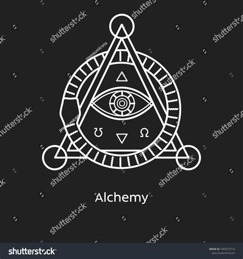 Alchemy Vector Illustration Fire Water Life Stock Vector (Royalty Free