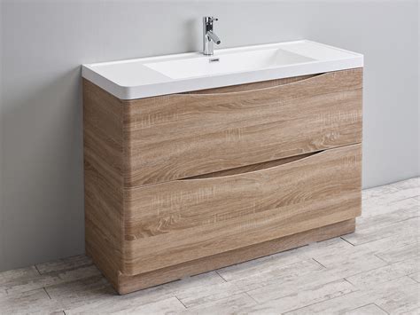 Eviva Smile 48 White Oak Modern Bathroom Vanity Set With Integrated