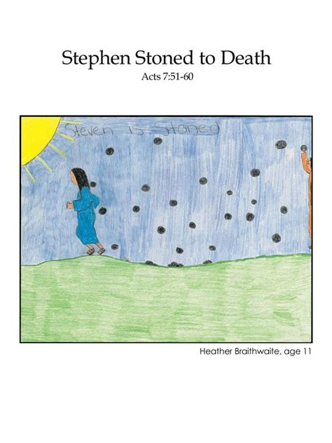 Kids Color Me Bible Chapter 54 Stephen Stoned To Death Kids Talk