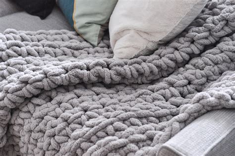 Crocheted Chunky Throw Blanket Suburble