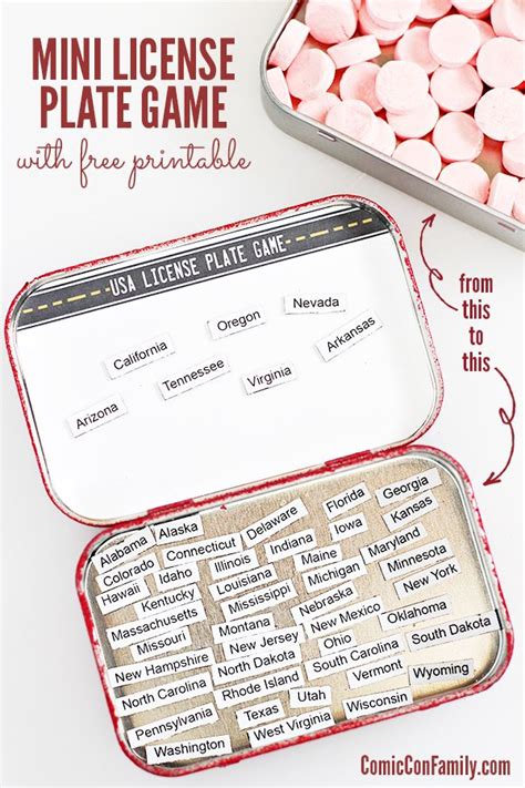 Perfect car games for kids! DIY Mini License Plate Game for Road Trips (with free ...
