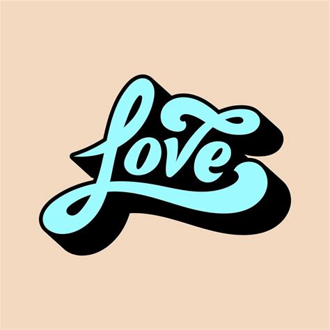 Love Word Typography Style Illustration Free Image By Rawpixel Com