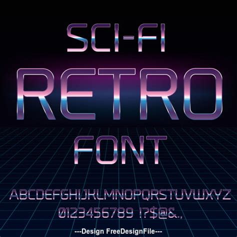 Sci Fi Retro Font Vector Eps Uidownload