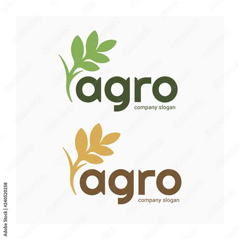 Vetor De Agro Company Logo Vector Nature And Farming Logotype Label