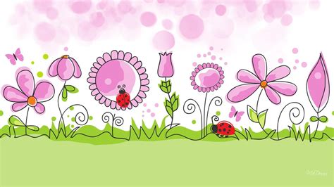 Cute Cartoon Pink Flowers Wallpapers Top Free Cute Cartoon Pink
