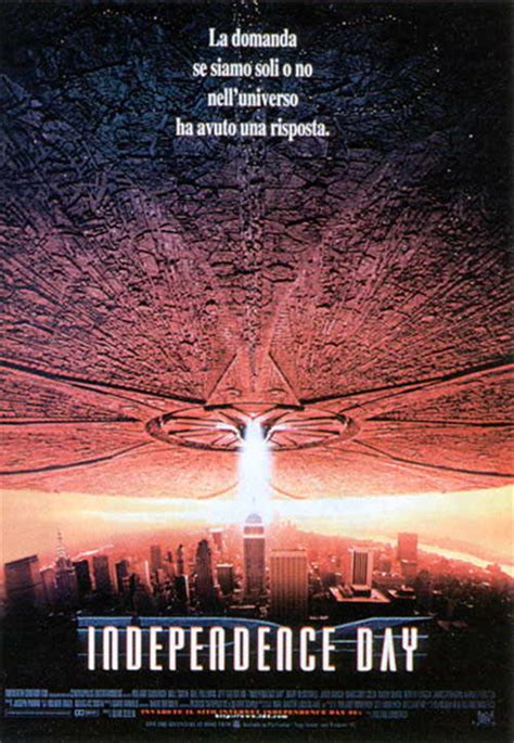 Template:for template:infobox film independence day (also known by its promotional abbreviation id4) is a 1996 science fiction film about a hostile alien invasion of earth, focusing on a disparate group of individuals and families as they coincidentally converge in the nevada desert and. Independence Day (1996) - MYmovies.it