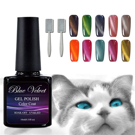 Blue Velvet Ml Cat S Eye Gel Nail Polish Pcs Of Magnet Choose