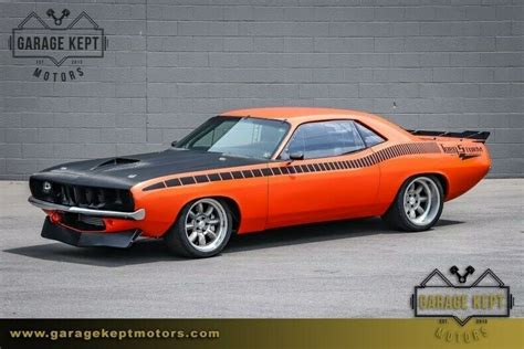 1970 Plymouth Cuda Orange Coupe Supercharged 64l Hemi 3753 Miles For