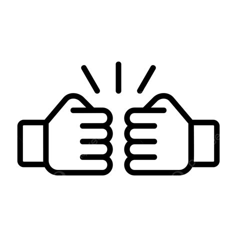 fist bump line icon vector fist bump icon fist bump brotherhood png and vector with