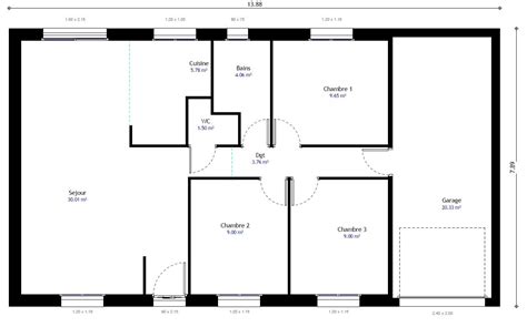 Plan De Maison 3 Chambres Modèle Habitat Concept 104 Gi