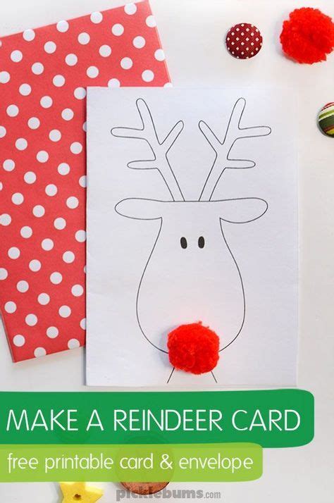 Upload your own holiday snaps to create a photo christmas card, or explore hundreds of seasonal card templates. Make a Christmas Reindeer Card - free printable | Reindeer card, Christmas cards kids, Christmas ...