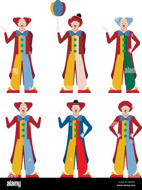 Set Of Clowns Stock Vector Image And Art Alamy