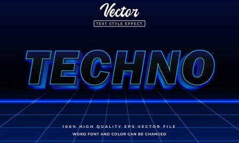 Premium Vector Vector Techno Modern 3d Style Text Effect