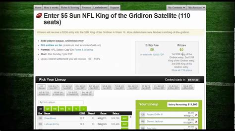 How to Draft a FanDuel NFL Team - YouTube