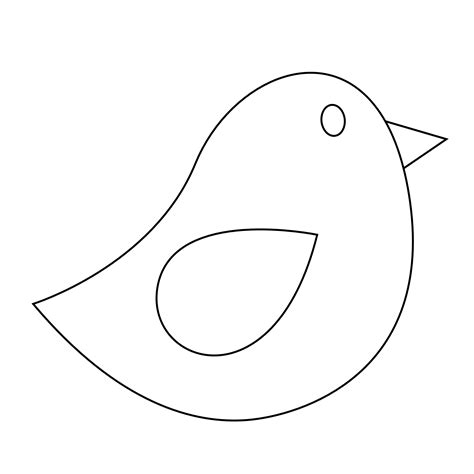 Printable Bird Outline Template