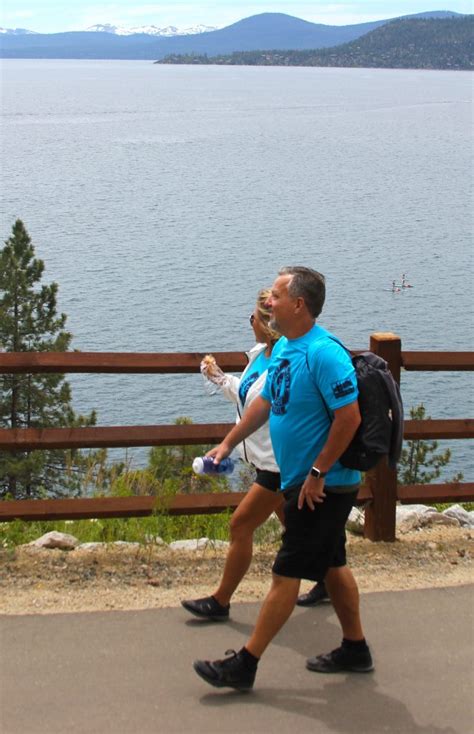 Highway 50 near spooner summit. Hundreds celebrate opening of East Shore Trail at Lake ...