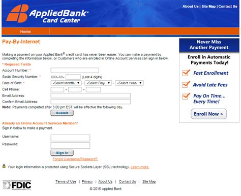 What about paying a credit card bill with cash? Online Payments - Applied Bank