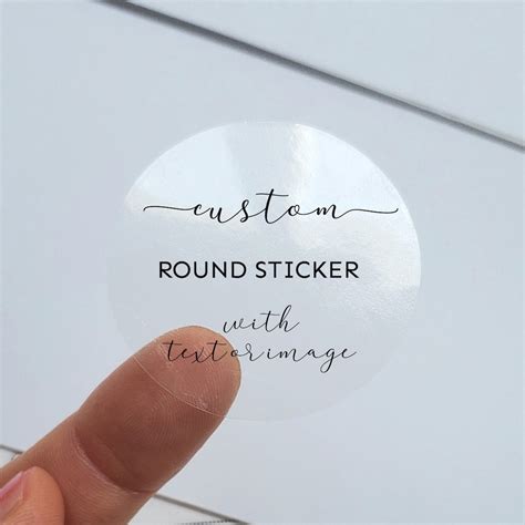 Custom Clear Round Stickers Personalized Circle Labels Customized