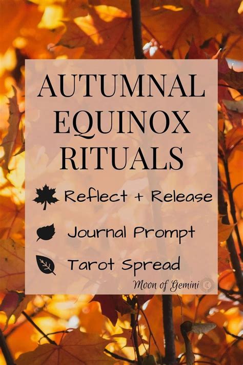 Autumnal Equinox Rituals What You Can Do To Celebrate Fall • Moon Of