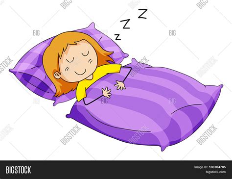 Little Girl Sleeping Vector And Photo Free Trial Bigstock