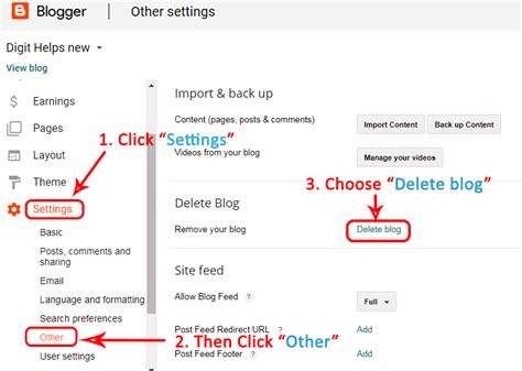 How To Delete A Blogspot Blogger Blog Permanently Simple Steps