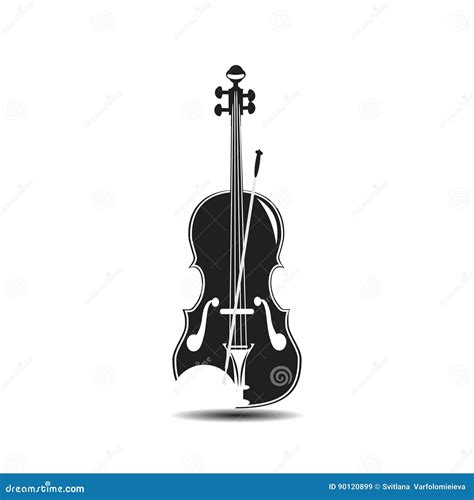 Vector Illustration Of Violin In Flat Style Stock Vector Illustration