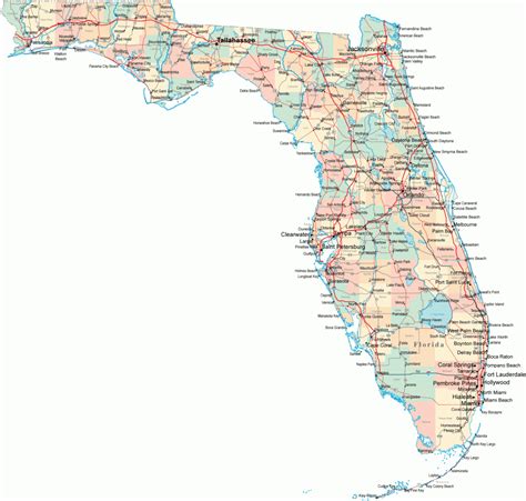 Highway Map Of South Florida Printable Maps