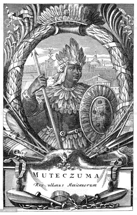 Moctezuma Or Montezuma Ii Ruler Of Tenochtitlan Aztec Emperor Portrait