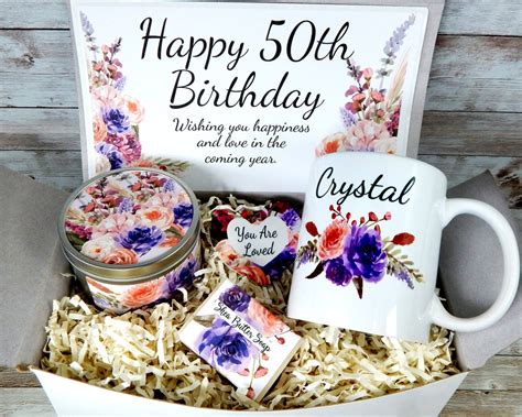 50th Birthday T Basket For Women T For Her 50th Etsy
