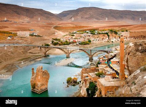 turkey south eastern anatolya batman province hasankeyf over the tigris river dicle river in